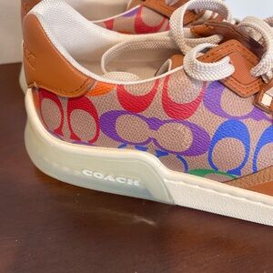 Coach Brown and Multicolor Sneakers